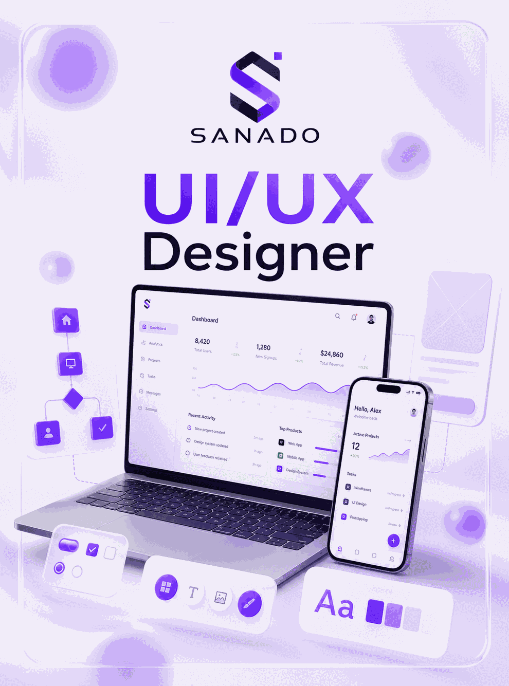 حضور مهني لمصمم UI/UX
